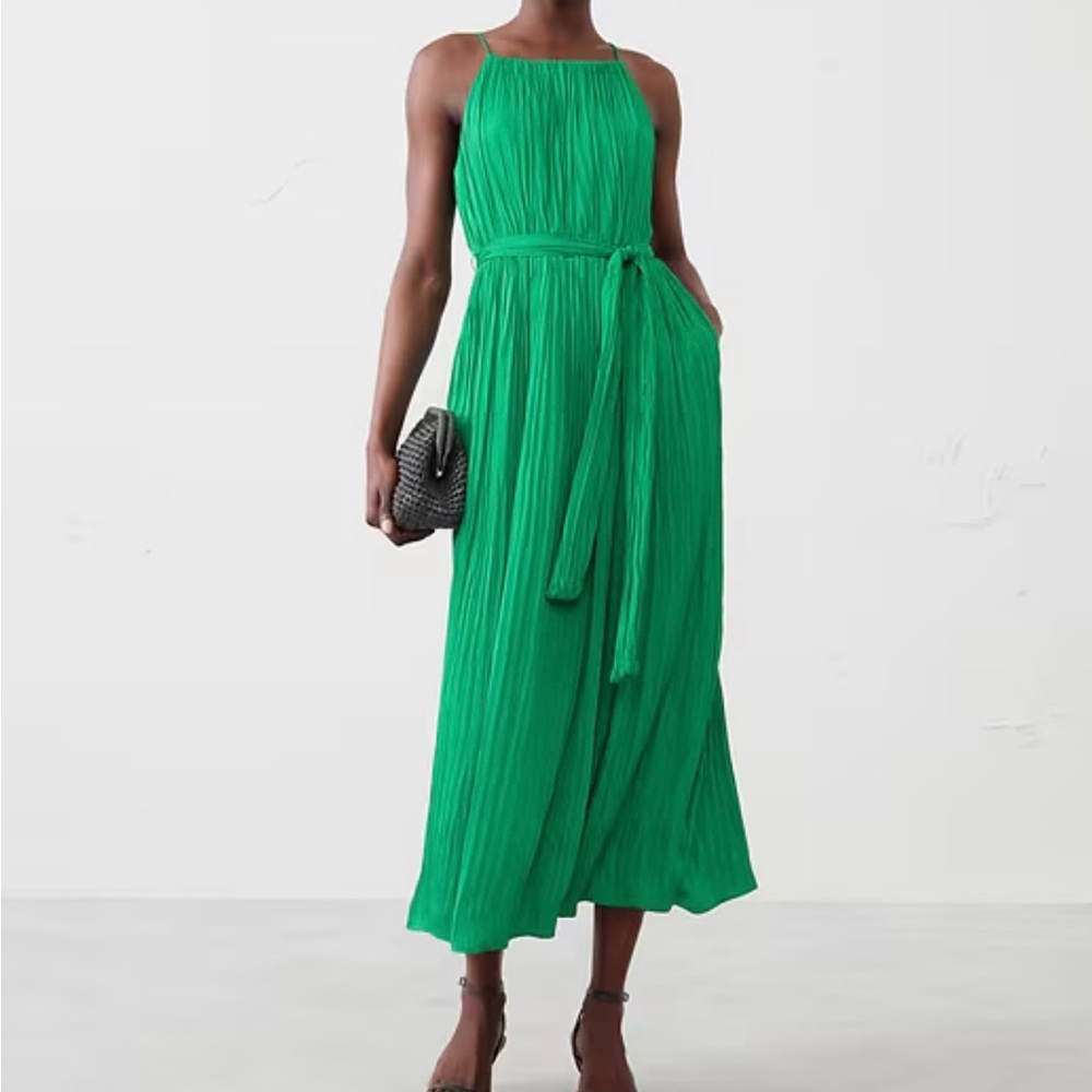 Banana Republic Vibrant Green Midi Dress